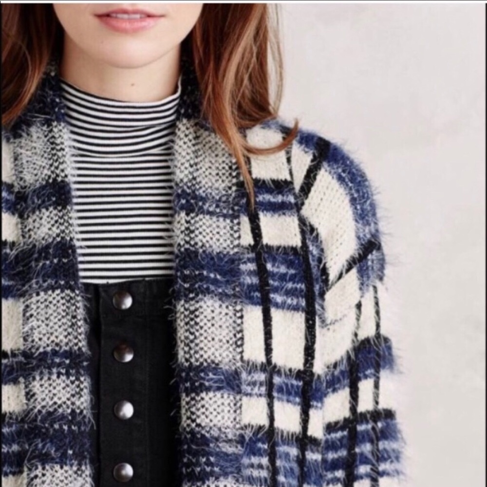 Anthropologie La Fee Verte Eyelash Cardigan